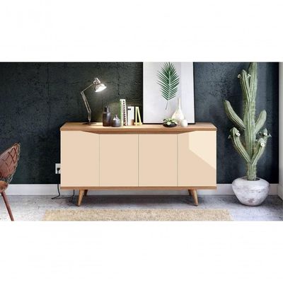 Buffet 4 Portas London Off White Noce