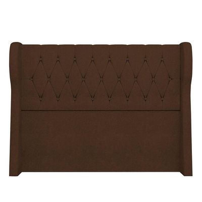 Cabeceira Casal King Cama 195cm Malva I02 Bouclê Marrom - Mpozenato