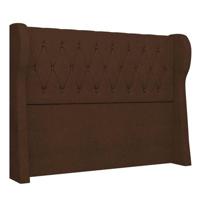 Cabeceira Casal King Cama 195cm Malva I02 Bouclê Marrom - Mpozenato