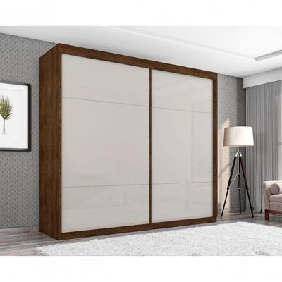Guarda Roupa Londres Duas Portas Deslizantes Malbec Off White