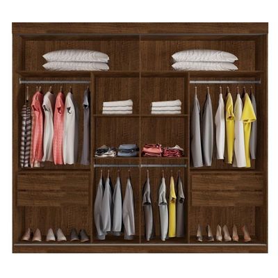 Guarda Roupa Londres Duas Portas Deslizantes Malbec Off White