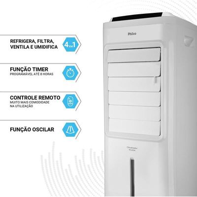 Climatizador Philco 4 em 1 PCL05A 3 Velocidades Função Timer 110V