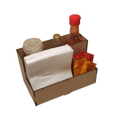 Porta Guardanapo E Sachê Em Mdf - Kit 5 Unidades