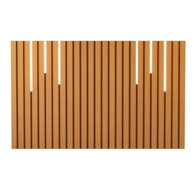 Cabeceira Ripada Cama De Solteiro Com Led Naha Nature Preto