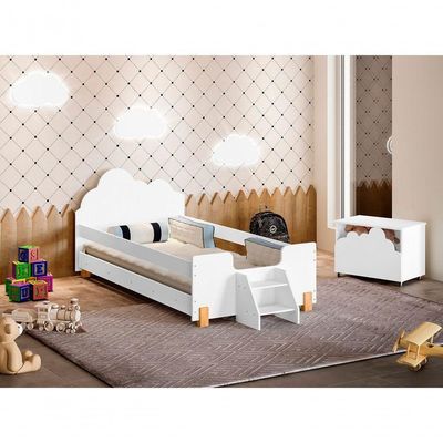 Cama Solteiro Lorena Com Colchão Incluso – Compacta E Funcional