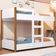 Beliche Minicama Infantil Quarto Criança Mdf Escada Grade Proteção Branco / Nature