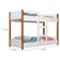 Beliche Minicama Infantil Quarto Criança Mdf Escada Grade Proteção Branco / Nature