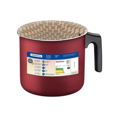 Leiteira Tramontina Vermelha 1,1L Fervedor Alumínio 12cm Antiaderente Starflon Max