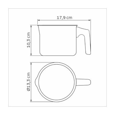 Leiteira Tramontina Vermelha 1,1L Fervedor Alumínio 12cm Antiaderente Starflon Max