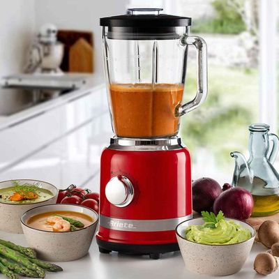Liquidificador com copo de vidro Ariete 585 Moderna 1,5 litro 4 velocidades vermelho 1000w 220v