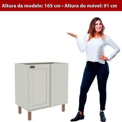 Balcão De Cozinha Genialflex Iluminata Hortelã