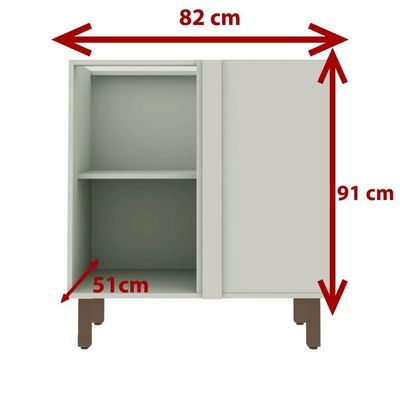 Balcão De Cozinha Genialflex Iluminata Hortelã