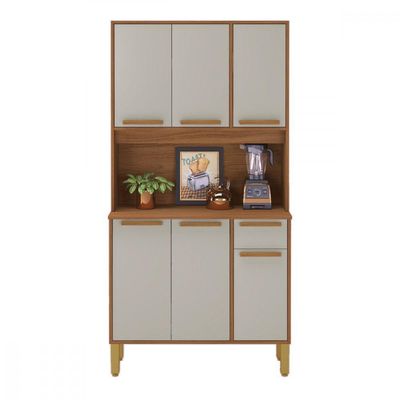 Cozinha Lagos 6 Portas 1 Gaveta Freijo Com Off White