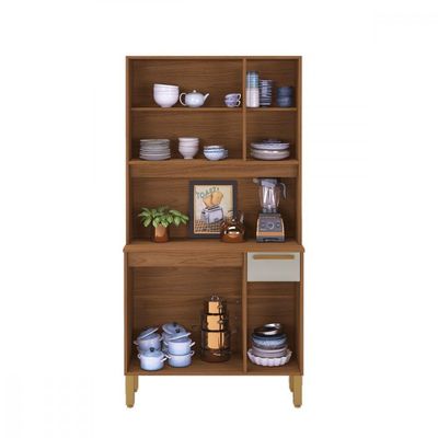 Cozinha Lagos 6 Portas 1 Gaveta Freijo Com Off White