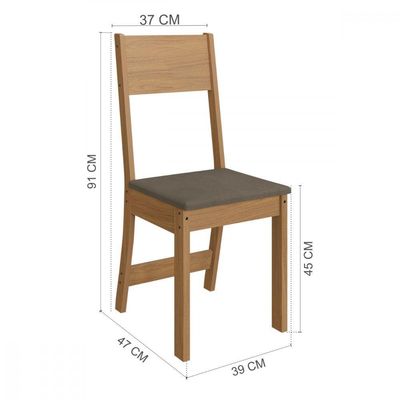 Mesa Com 4 Cadeiras Karla Freijo Com Off White Cacau Indekes