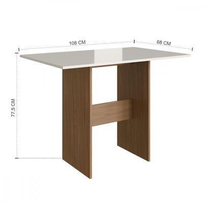 Mesa Com 4 Cadeiras Karla Freijo Com Off White Cacau Indekes
