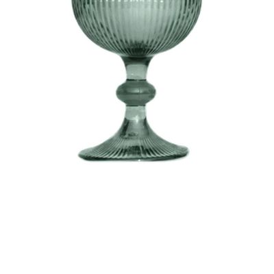 Jogo de taças em vidro borda dourada L'Hermitage Cameratta 365ml 6 peças verde