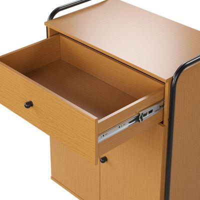 Armário Multiuso Organizador Estilo Industrial Com Gaveta E 2 Portas Escritório Quarto Nature