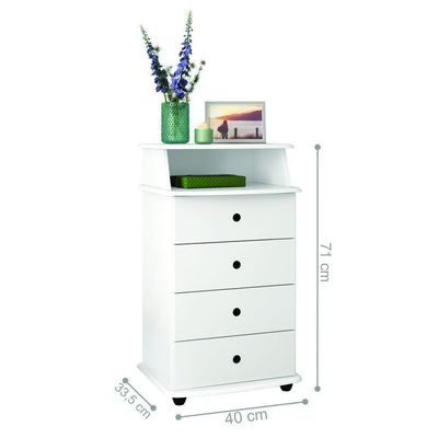 Kit De 2 Mesas De Cabeceira Lux Ll Branco