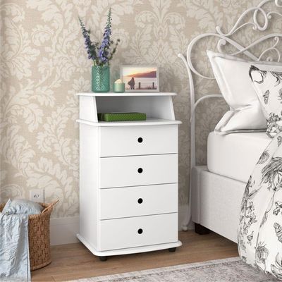 Kit De 2 Mesas De Cabeceira Lux Ll Branco