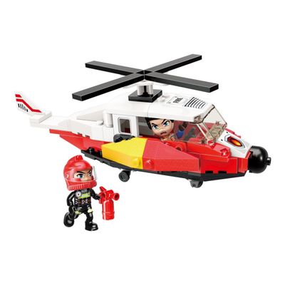 Blocos De Montar Helicóptero De Resgate 91 Peças - Qman 12011-2