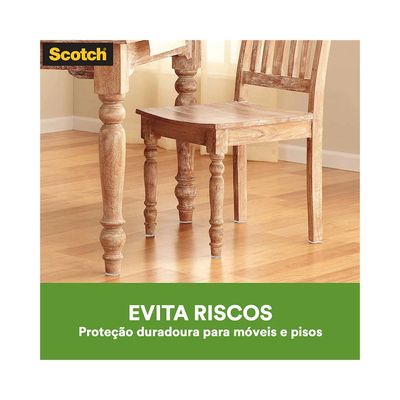 Feltro Adesivo 3M Scotch Quadrado G com 12 Marrom 0,5x10,3x18,2cm