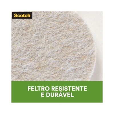Feltro Adesivo 3M Scotch Quadrado G com 12 Marrom 0,5x10,3x18,2cm