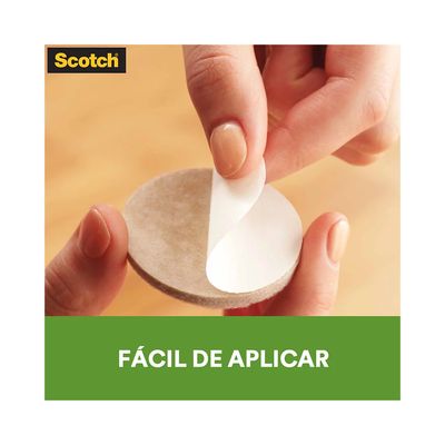 Feltro Adesivo 3M Scotch Quadrado G com 12 Marrom 0,5x10,3x18,2cm