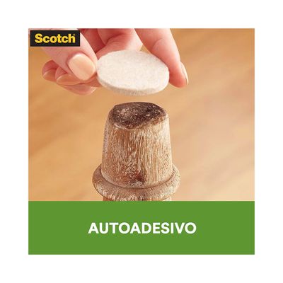 Feltro Adesivo 3M Scotch Quadrado G com 12 Marrom 0,5x10,3x18,2cm