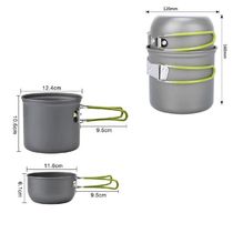 Kit Panelas Camping Aluminio Kit Cozinha Acampamento Outdoor Panela Viagem Praia Pesca Com Bolsa Sacola