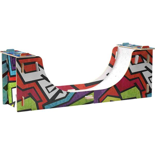 Rampa Skate de Dedo - Skate Park Rampa Half Pipe - Brincadeira de Criança