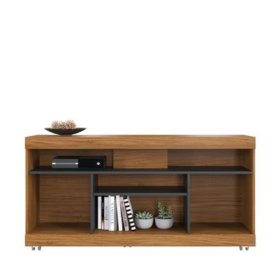 Rack Para Com Portas Aurora Noce Preto