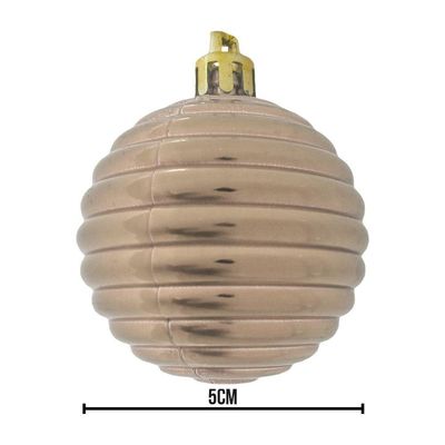 Bola De Natal Rose Gold Kit Misto 5cm - 20 Unidades