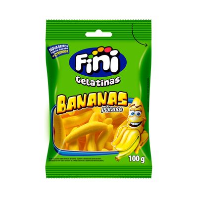 Bala Gelatina Bananas Fini 100g