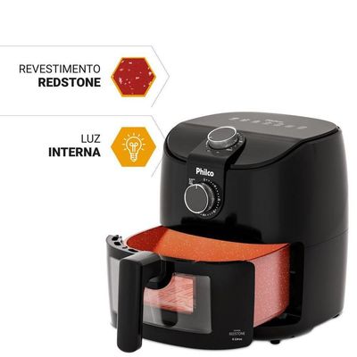 Air Fryer Philco 4L Revestimento Redstone 1500W PAF40A 110V
