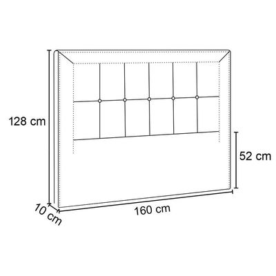 Cabeceira Cama Casal Queen 160cm Paolla P02 Sintético Camel - Mpozenato