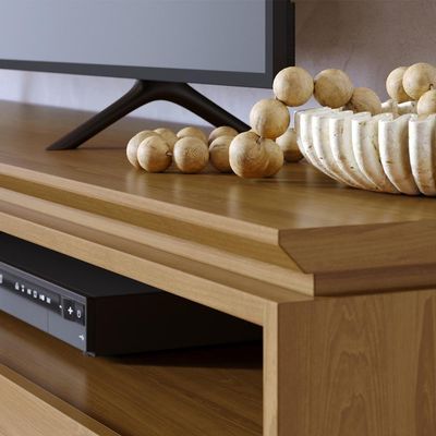 Rack Bancada Tv 75 Polegadas 3 Gavetas 200 Cm Selene Madetec Cumaru