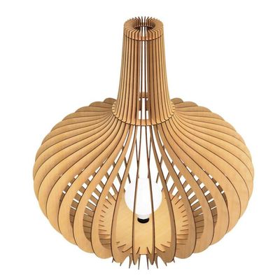 Luminária De Chão Jasmine Mdf Luminária MDF Cru