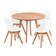 Jogo De Mesa Redonda Para Cozinha Ou Sala – Nina Saarinen Com 4 Cadeiras Ergonômicas