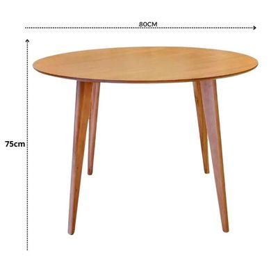 Jogo De Mesa Redonda Para Cozinha Ou Sala – Nina Saarinen Com 4 Cadeiras Ergonômicas