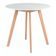 Conjunto Mesa De Jantar Sala Cozinha Leda Elegante 80cm Branca Com 4 Cadeiras Wood Leda Branca.