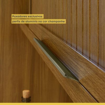 Cozinha Compacta Loft Imperatriz 6 Portas 2 Gavetas 100% Mdf Freijó/grafite Nesher Freijó/grafite