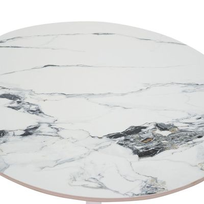 Mesa Saarinen Tulipa Jantar Oval 120x80cm Tampo Marmorizado