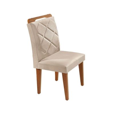 Mesa Alvorada 180 Tp Mdf Vidro 6 Cadeiras Rufato Veludo