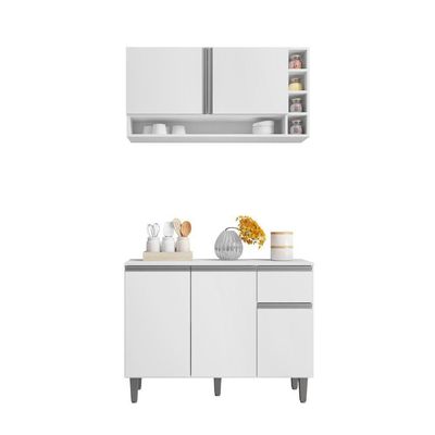 Balcão E Aéreo Para Cozinha Miami Branco