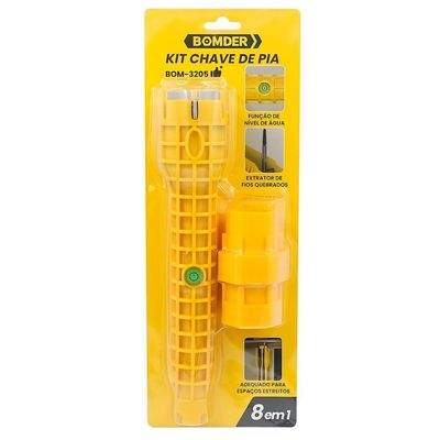 Kit Chave Hidraulica De Pia Bom-3205 8 Em 1 Ferramenta Profissional Para Apertar Instalar Torneira