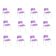 Kit 12 Cadeira Iso Infantil Creche, Escola Base Branco Lilas