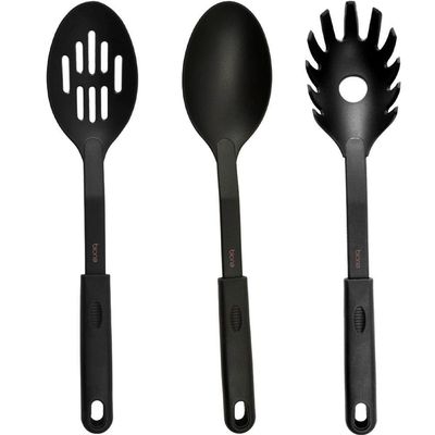 Conjunto Utensílios Cozinha Nylon Black Elegante Luxo 6peças