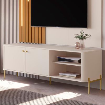 Rack Para 58 Polegadas Olaf Off White Dourado