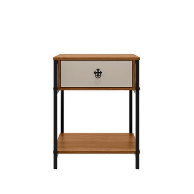 Mesa Mesinha De Cabeceira Estilo Industrial Gaveta Prateleira Mesa De Apoio Sofisticado Decorativo